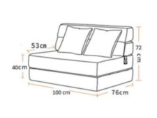 Бескаркасный диван 100*76